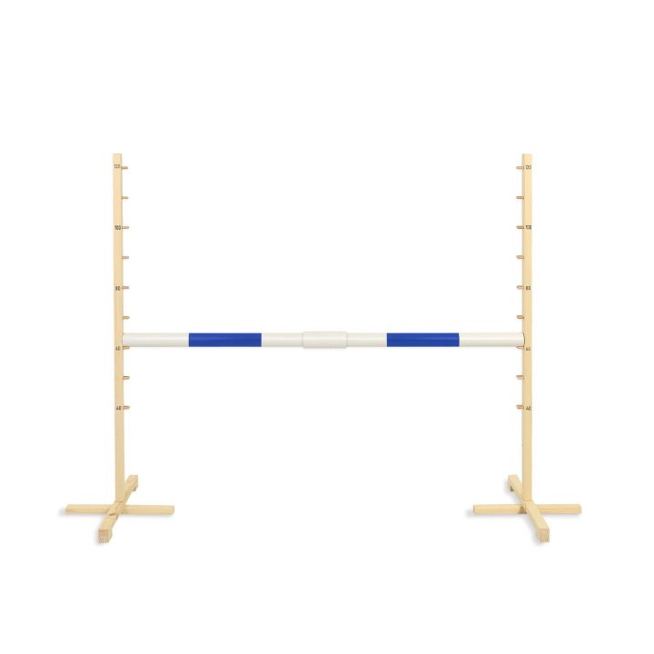 Šuolių kliūtis hobby horse su mėlyna sija 160 cm