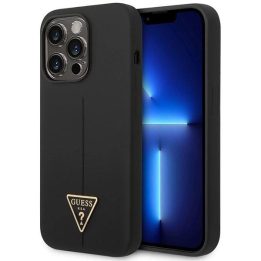 Telefono dėklas iPhone 14 Pro juodas silikoninis Guess