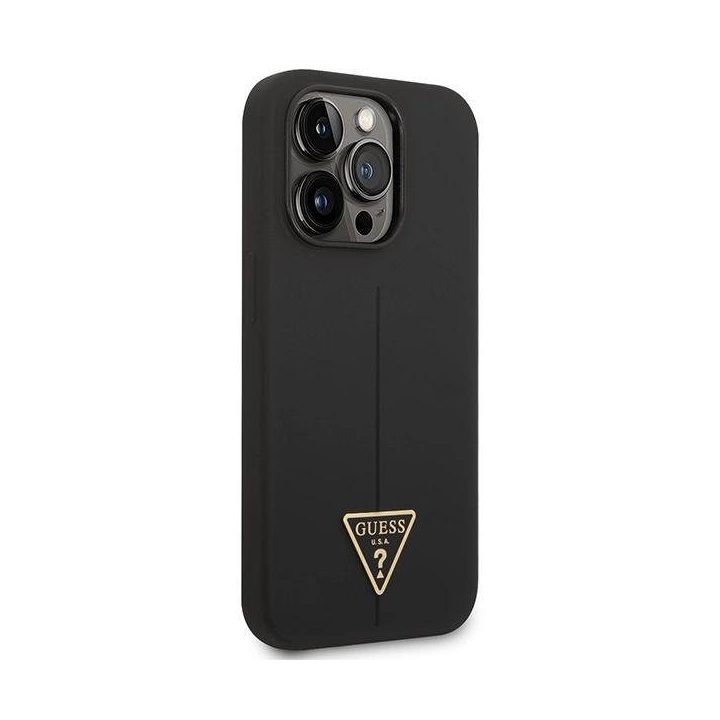 Telefono dėklas iPhone 14 Pro juodas silikoninis Guess