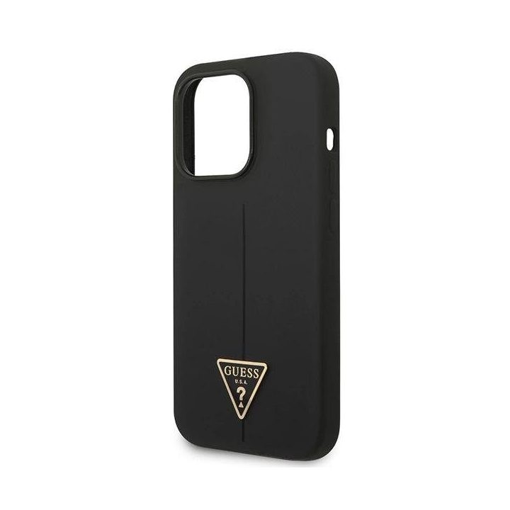 Telefono dėklas iPhone 14 Pro juodas silikoninis Guess