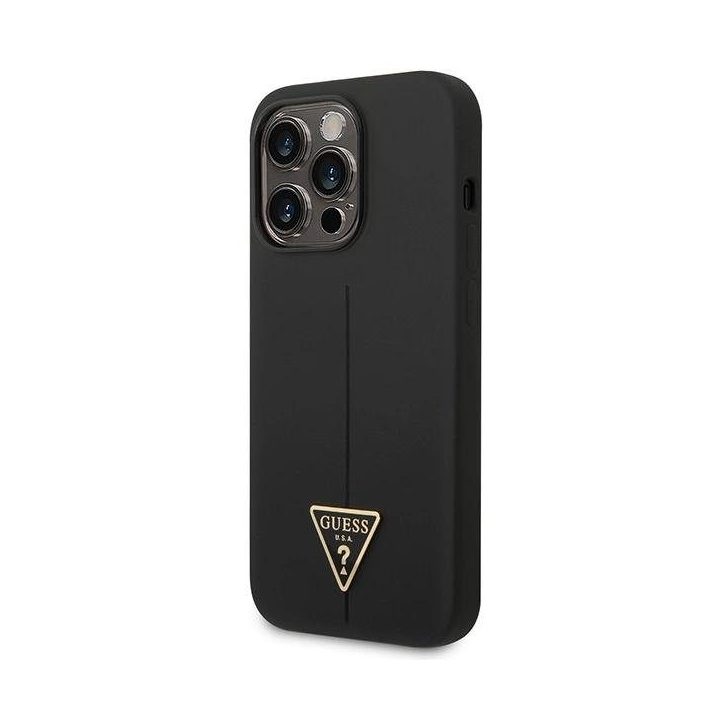 Telefono dėklas iPhone 14 Pro juodas silikoninis Guess