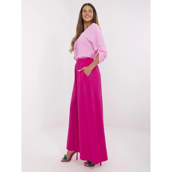 Kelnės fuksinės spalvos elegantiškos moterims