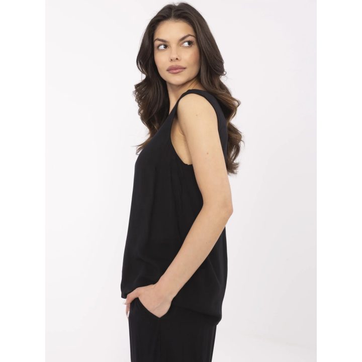 Palaidinė juoda elegantiška ilgomis rankovėmis