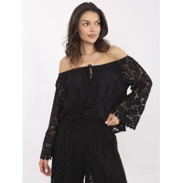 Palaidinė juoda elegantiška ilgarankovė