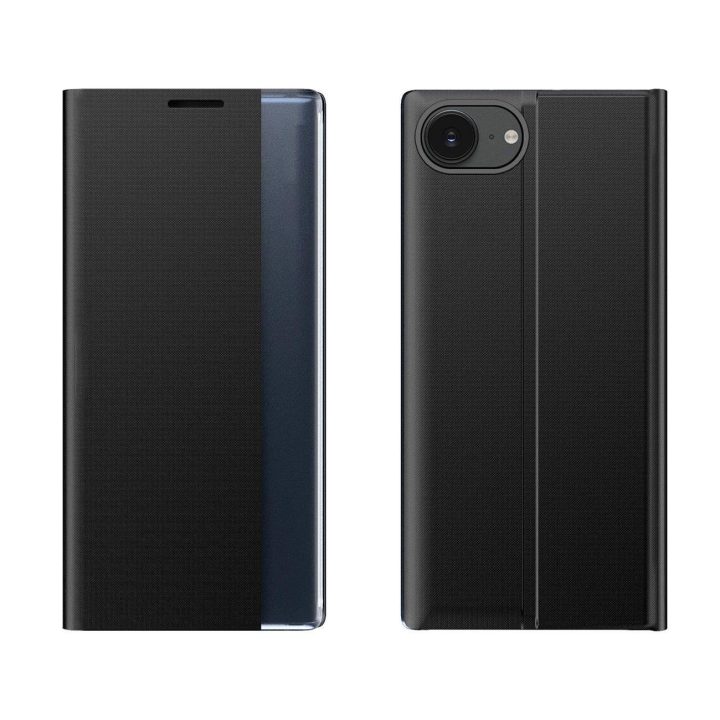 Telefono dėklas su dangteliu ir stovu iPhone 16e, juodas
