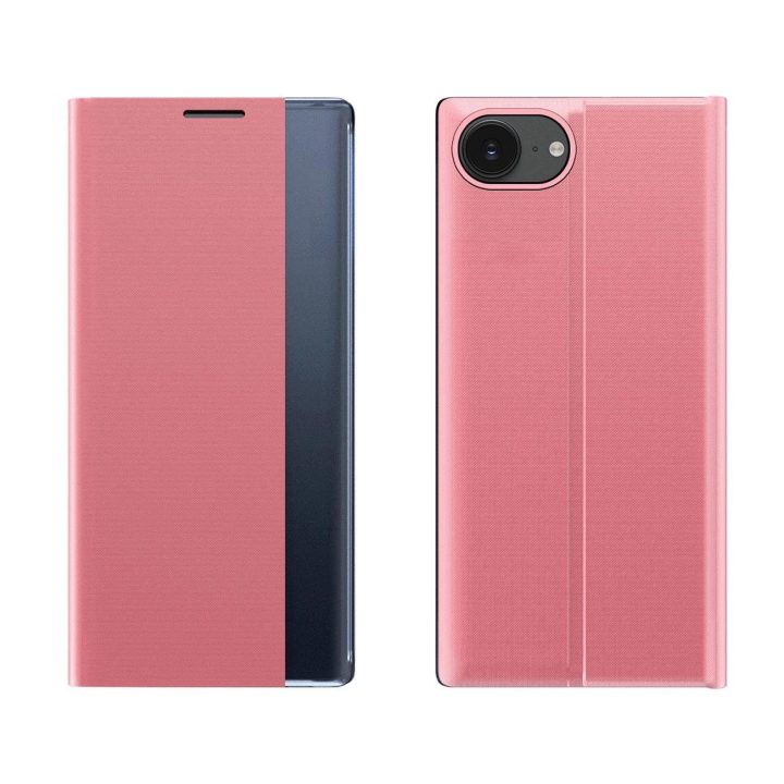 Telefono dėklas su atvartu ir stovu iPhone 16e, rožinis