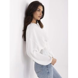 Palaidinė balta elegantiška ilgomis rankovėmis