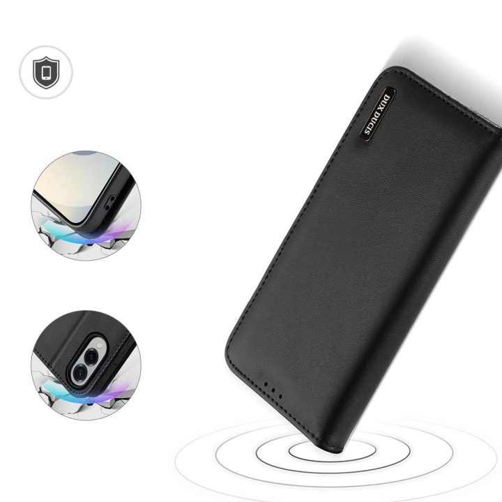 Dėklas su atvartu ir RFID apsauga Samsung Galaxy S25 Edge, juodas
