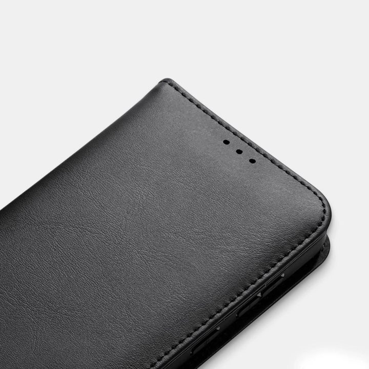 Dėklas su atvartu ir RFID apsauga Samsung Galaxy S25 Edge, juodas