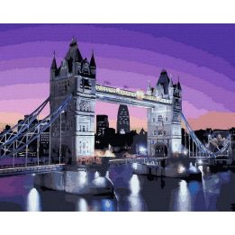 Tapyba pagal skaičius Londono tiltas prieblandoje 40x50 cm