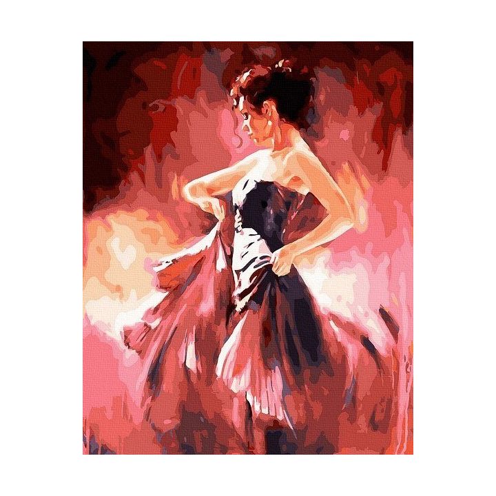 Tapyba pagal skaičius Šokėja raudona 40x50 cm
