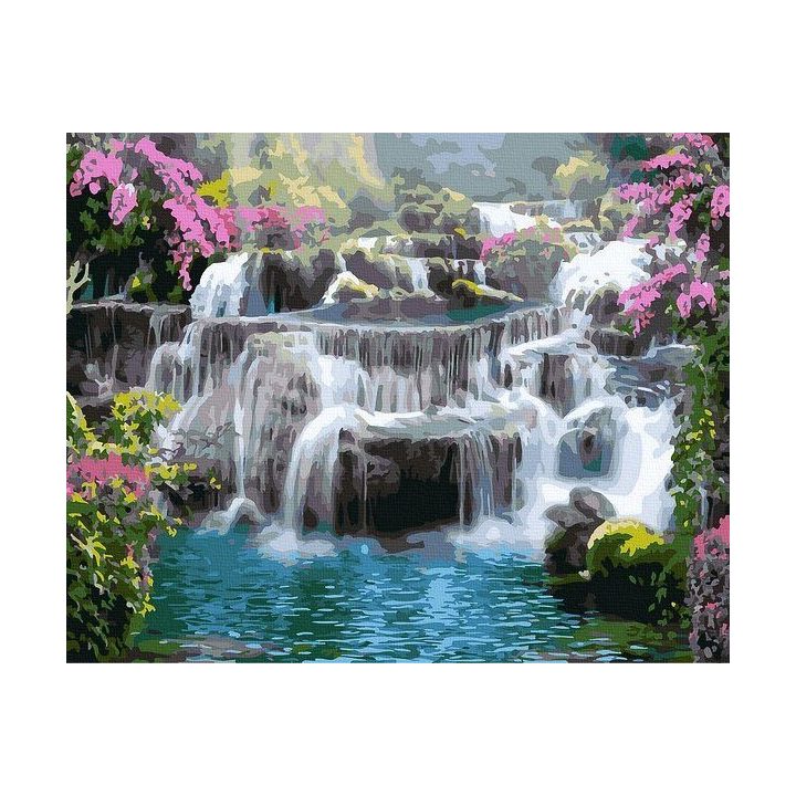 Tapyba pagal skaičius krioklio motyvu 40x50 cm