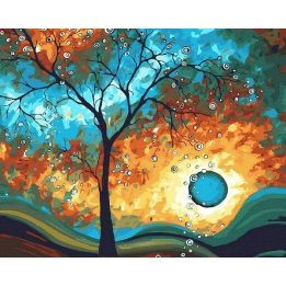 Tapyba pagal skaičius abstraktus medis 40x50 cm