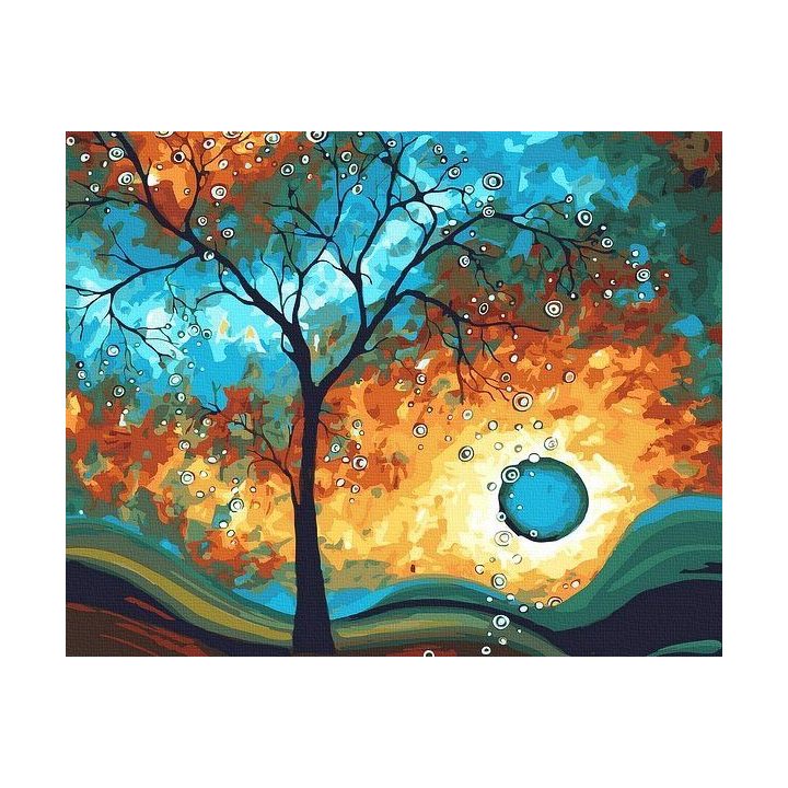 Tapyba pagal skaičius abstraktus medis 40x50 cm