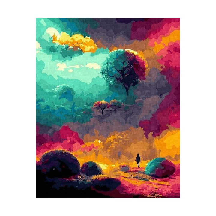Tapyba pagal skaičius Spalvingas peizažas 40x50 cm
