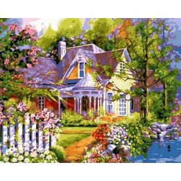 Tapyba pagal skaičius Žavingas namelis 40x50 cm