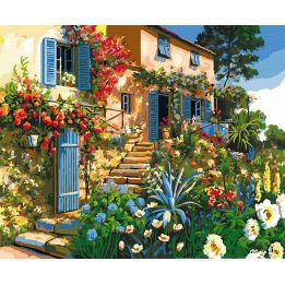 Tapyba pagal skaičius Sodo vila 40x50 cm