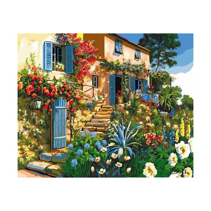 Tapyba pagal skaičius Sodo vila 40x50 cm