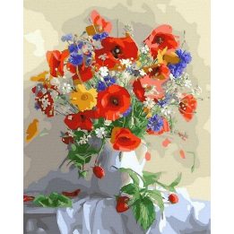 Tapyba pagal skaičius Vasaros gėlių puokštė 40x50 cm