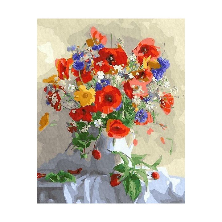 Tapyba pagal skaičius Vasaros gėlių puokštė 40x50 cm