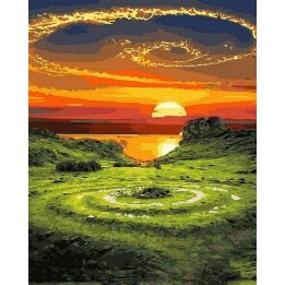 Tapyba pagal skaičius Saulėlydžio spiralė 40x50 cm