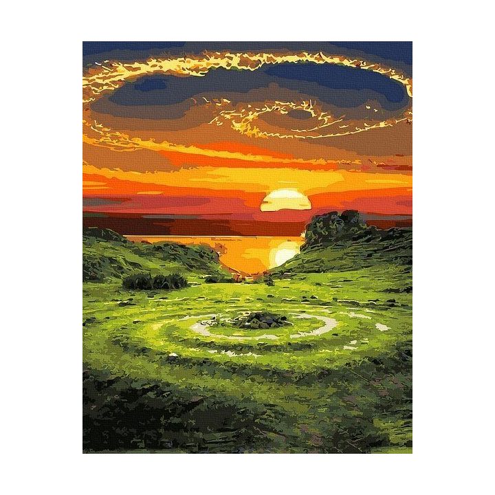 Tapyba pagal skaičius Saulėlydžio spiralė 40x50 cm