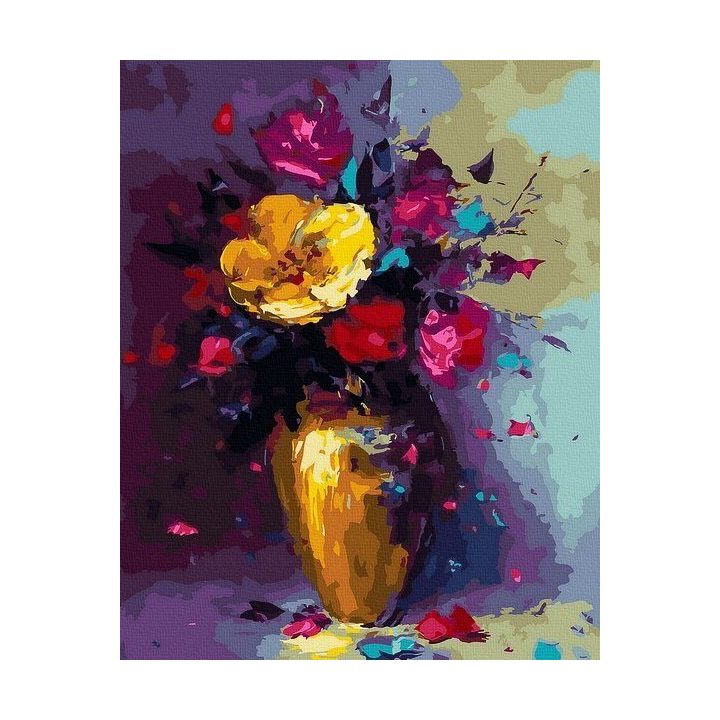 Tapyba pagal skaičius Auksinė vaza 40x50 cm