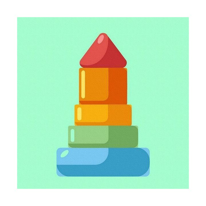 Tapyba pagal skaičius Žaisliniai blokeliai 20x20 cm