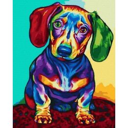 Tapyba pagal skaičius Spalvingas taksas 40x50 cm