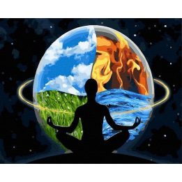 Tapyba pagal skaičius Meditacija su elementais 40x50 cm