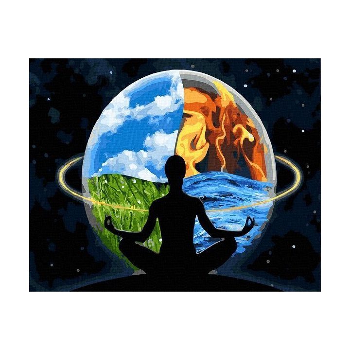 Tapyba pagal skaičius Meditacija su elementais 40x50 cm