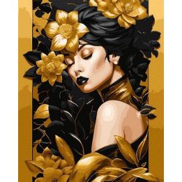 Tapyba pagal skaičius Auksinė elegancija 40x50 cm