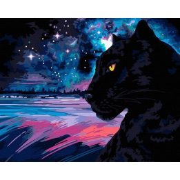 Tapyba pagal skaičius Pantera prieblandoje 40x50 cm