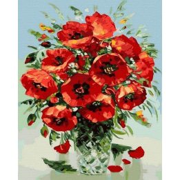 Tapyba pagal skaičius Aguonų puokštė 40x50 cm