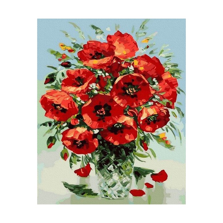 Tapyba pagal skaičius Aguonų puokštė 40x50 cm