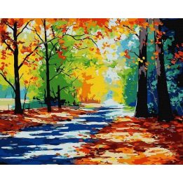 Tapyba pagal skaičius Rudens takas 40x50 cm
