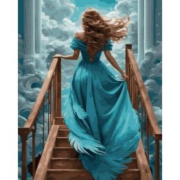 Tapyba pagal skaičius Azure Steps to Heaven 40x50 cm