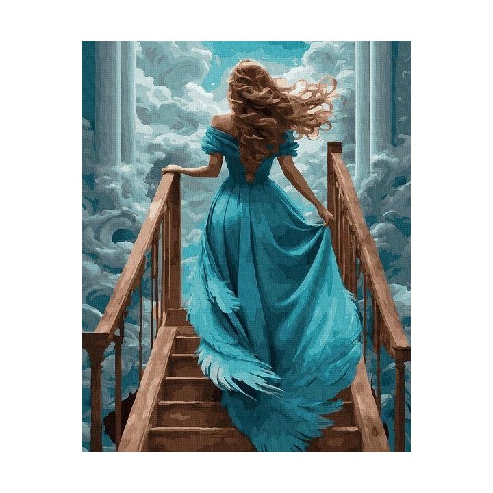 Tapyba pagal skaičius Azure Steps to Heaven 40x50 cm