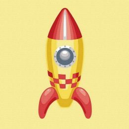 Tapyba pagal skaičius Raketa 20x20 cm