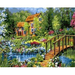 Tapyba pagal skaičius Kaimo tiltas 40x50 cm