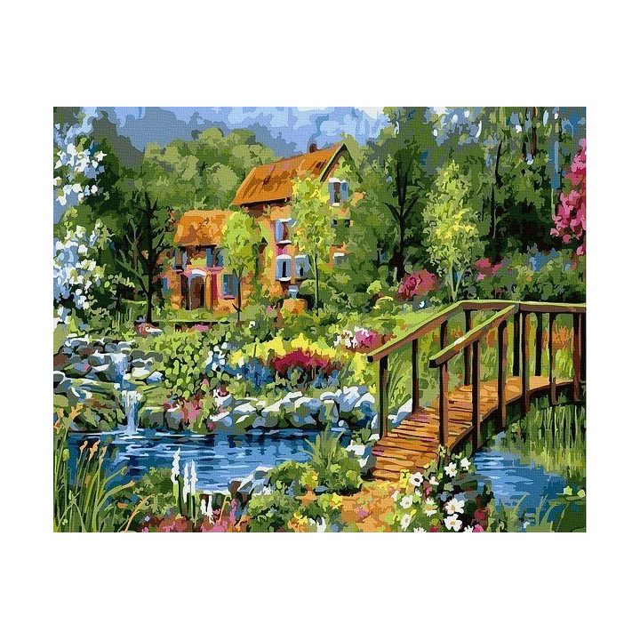 Tapyba pagal skaičius Kaimo tiltas 40x50 cm