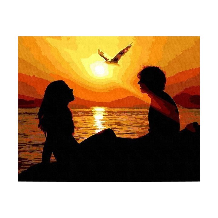 Tapyba pagal skaičius Saulėlydžio Meilė 40x50 cm