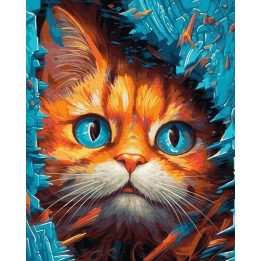 Tapyba pagal skaičius Ugninis katinas 40x50 cm