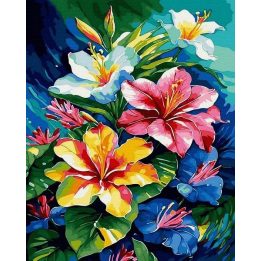 Tapyba pagal skaičius Gėlių palaima 40x50 cm
