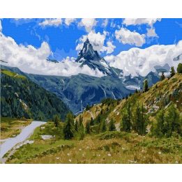 Tapyba pagal skaičius Kalnų slėnis 40x50 cm