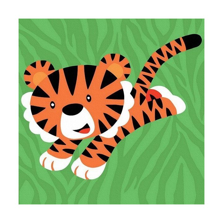 Tapyba pagal skaičius Tigro jauniklis 20x20 cm