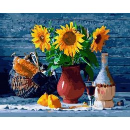 Tapyba pagal skaičius Saulėgrąžų kompozicija 40x50 cm