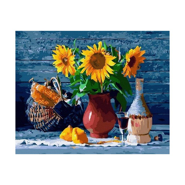 Tapyba pagal skaičius Saulėgrąžų kompozicija 40x50 cm