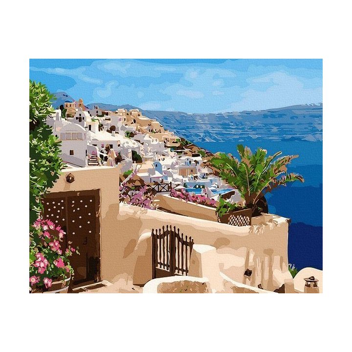 Tapyba pagal skaičius Santorini vaizdas 40x50 cm