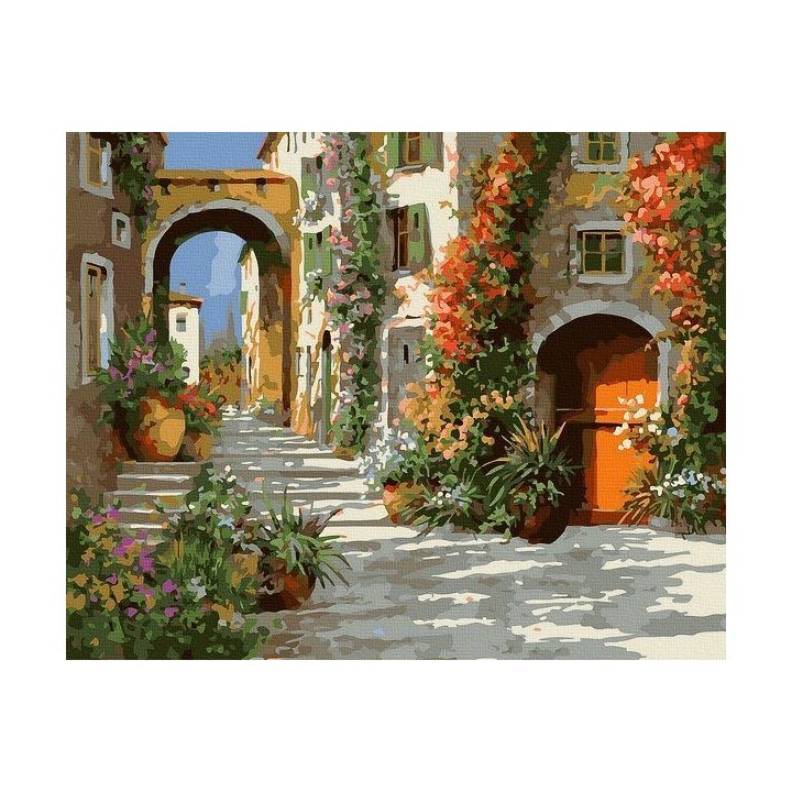 Tapyba pagal skaičius Viduržemio jūros peizažas 40x50 cm